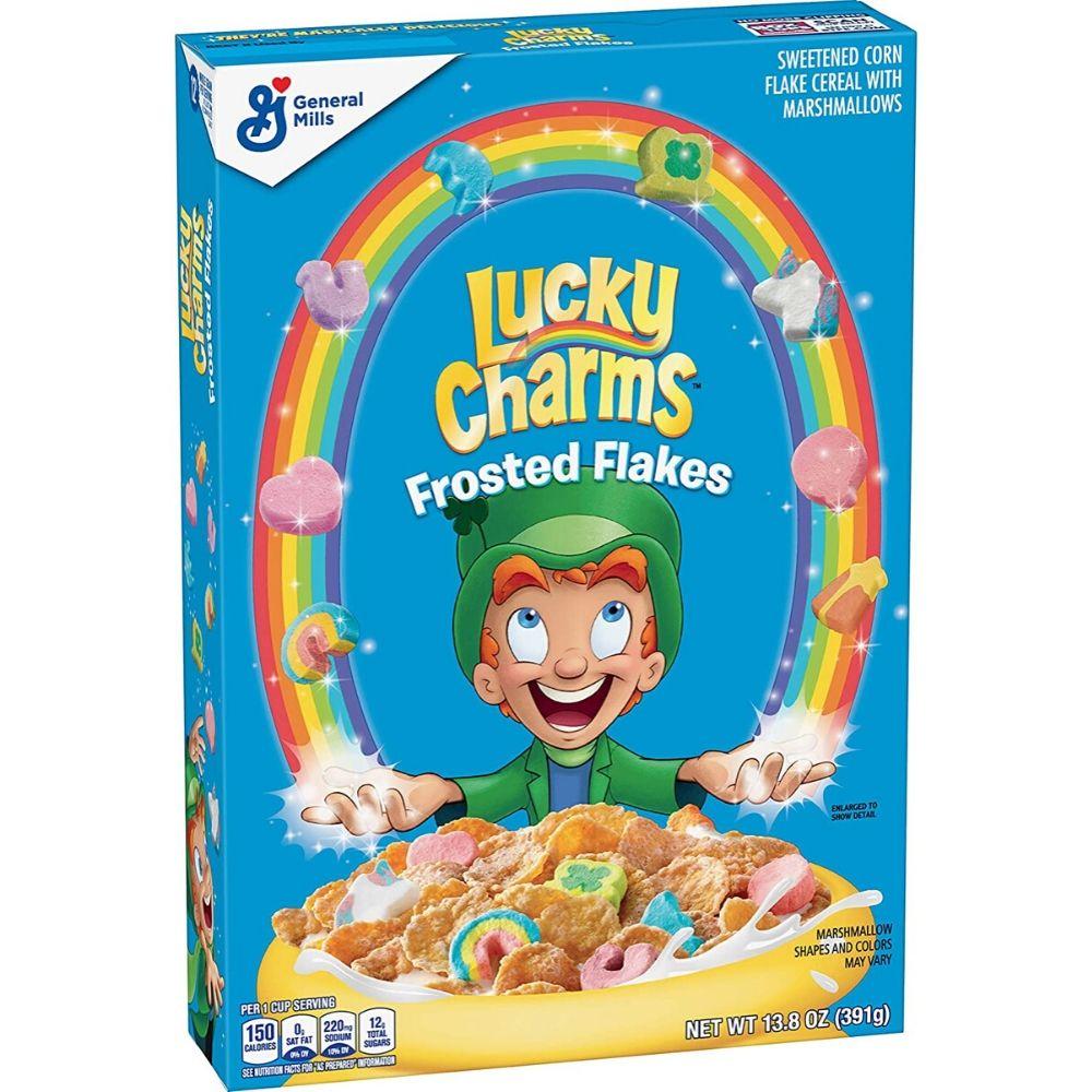 Lucky Charms Frosted Flakes, Corn Flakes con marshmallows da 391g