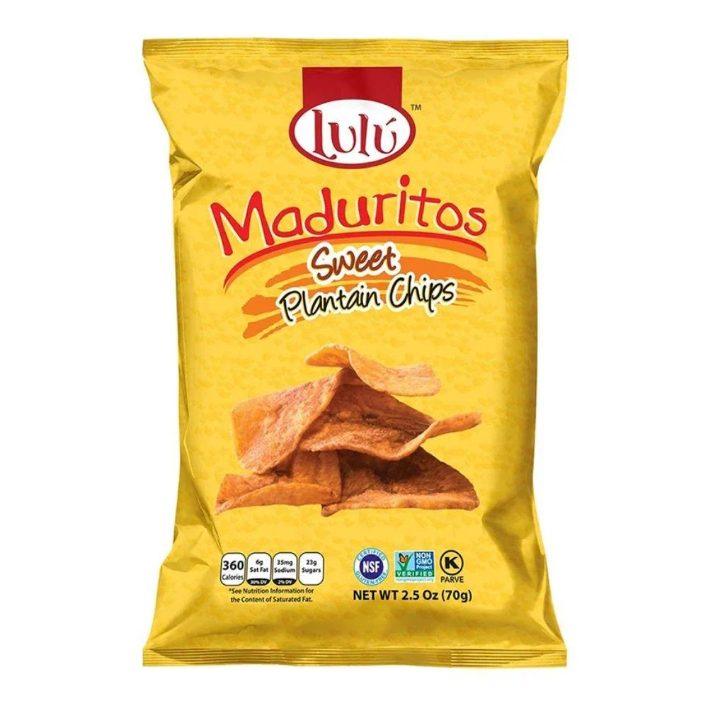 LuLu Maduritos Sweet Plantain Chips, chips di platano dolce da 70g