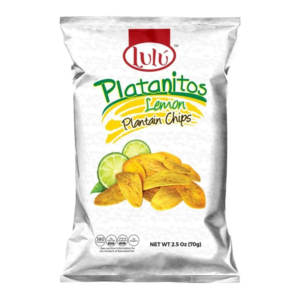 LuLu Platanitos Plantain Chips with Lemon, chips di platano da 70g