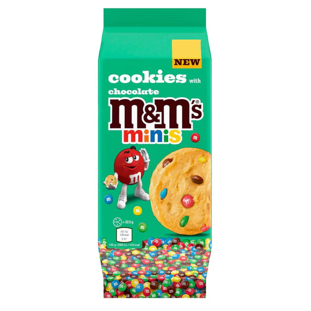 M&M's Cookies Chocolate Minis, biscotti con M&M's mini da 180g