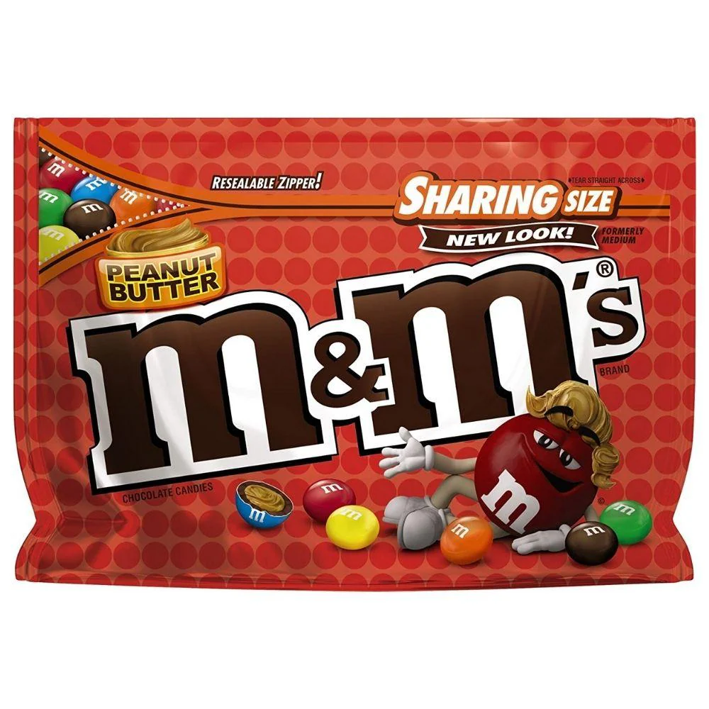 M&M's Peanut Butter Big Bag, m&m's al burro d'arachidi da 272.2g