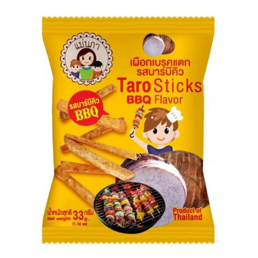 Mae Napa Taro Sticks BBQ Flavor, chips di taro al gusto di barbecue da 33g
