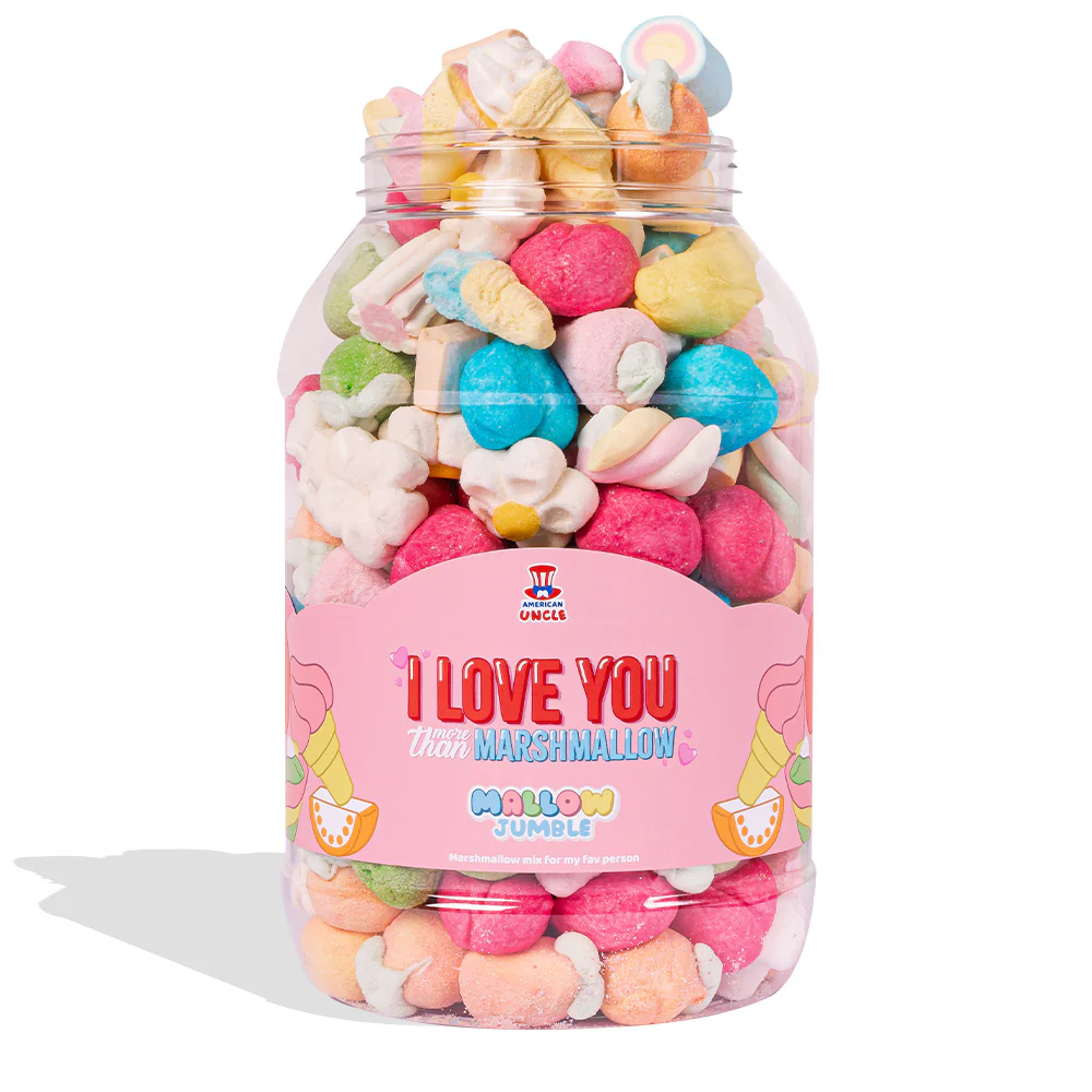Mallow Jumble “I love You more than marshmallow”, barattolo di marshmallow da comporre con i tuoi gusti preferiti - Image 2
