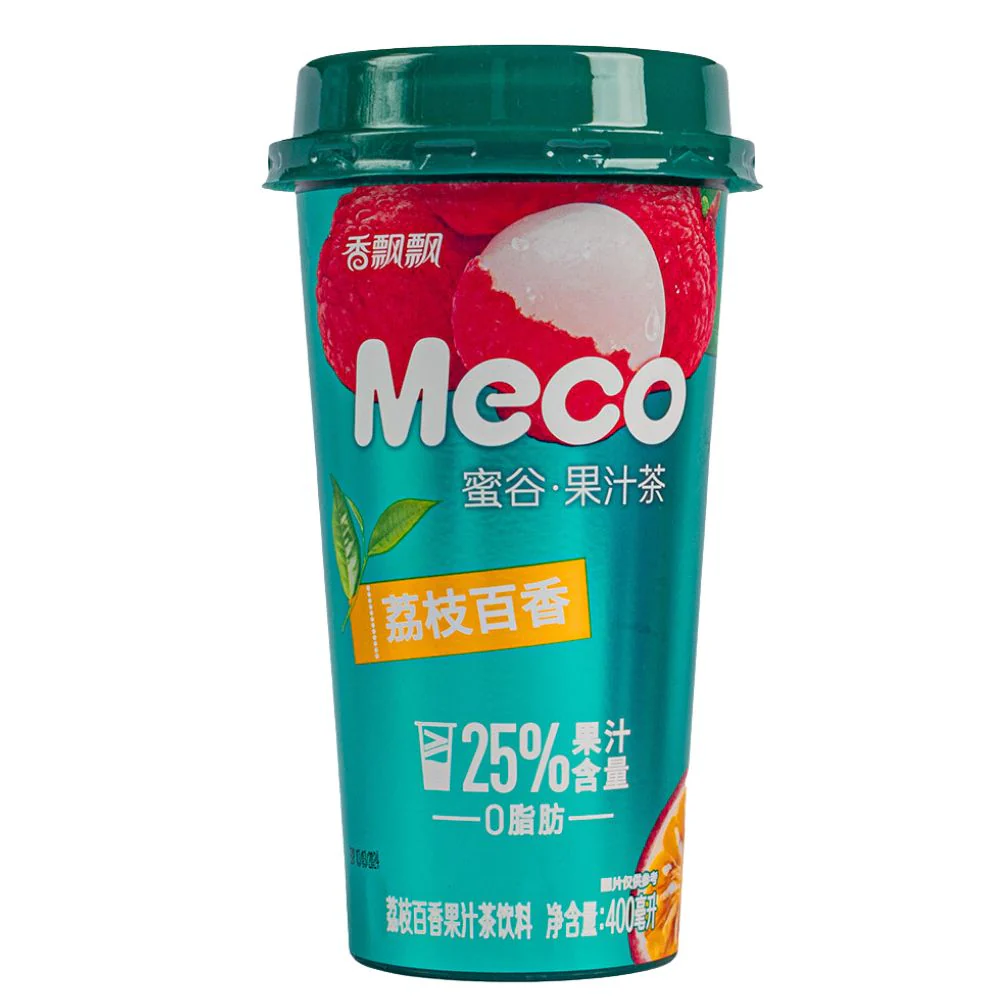 Meco The Litchi & Passion, bevanda al tè al gusto litchi e frutto della passione da 400ml