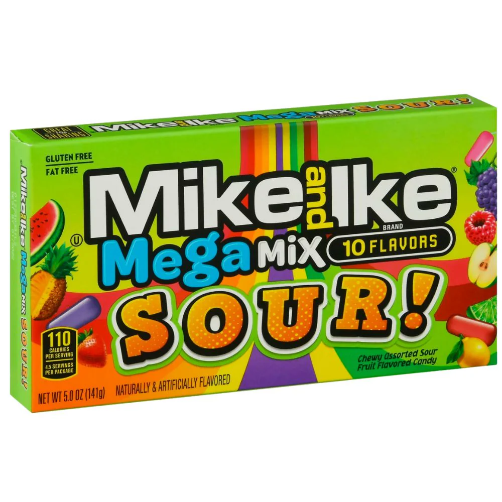 Mike and Ike Mega Mix Sour, caramelle aspre alla frutta da 141g
