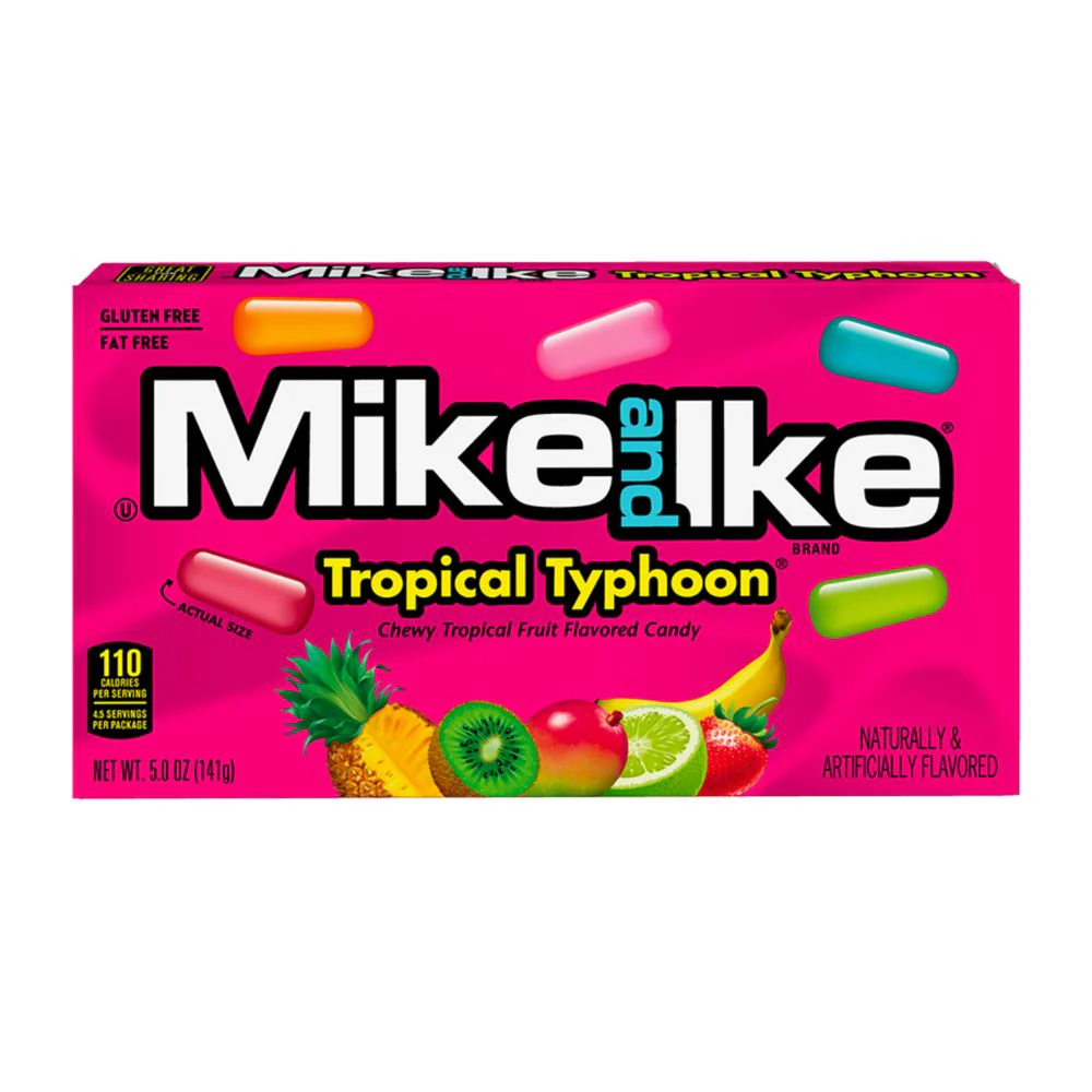 Mike and Ike Tropical Typhoon,  caramelle ai frutti tropicali da 141g