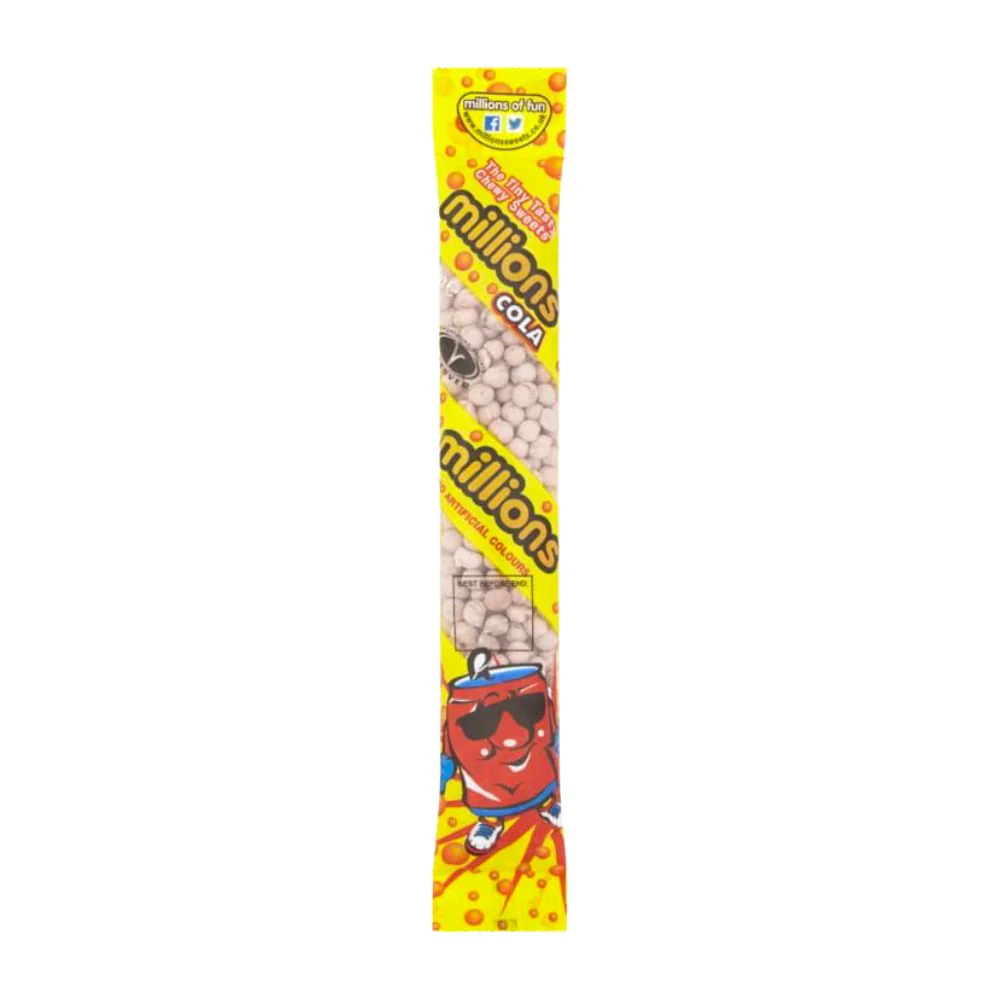 Millions Tubes Cola, caramelle al gusto cola da 60g