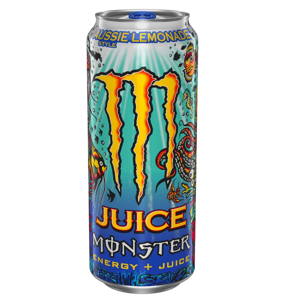 Monster Energy Aussie Lemonade, energy drink al gusto limonata da 473ml