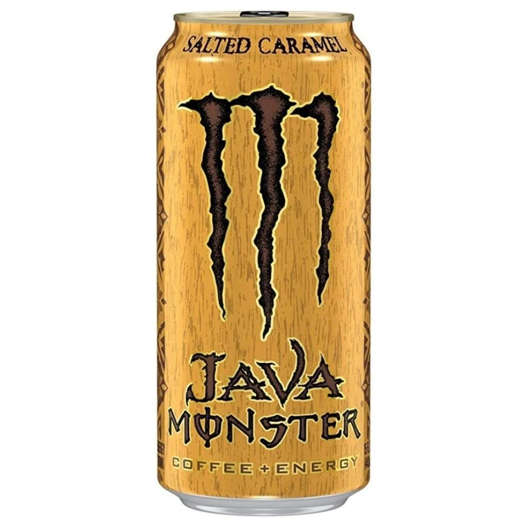 (Monster non da collezione, danneggiata) Java Monster Salted Caramel, energy drink al caffe e caramello da 443ml