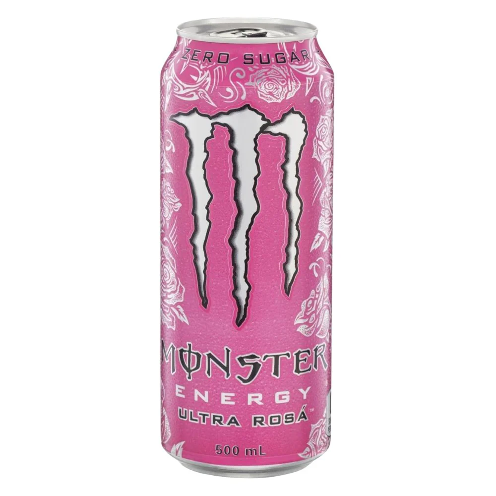 Monster Ultra Rosà Zero Sugar, bevanda energetica al gusto di frutta da 500ml