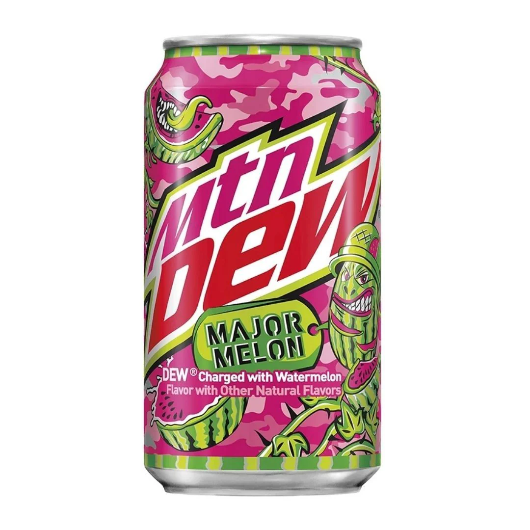 Mountain Dew Major Melon, bevanda all'anguria da 355ml