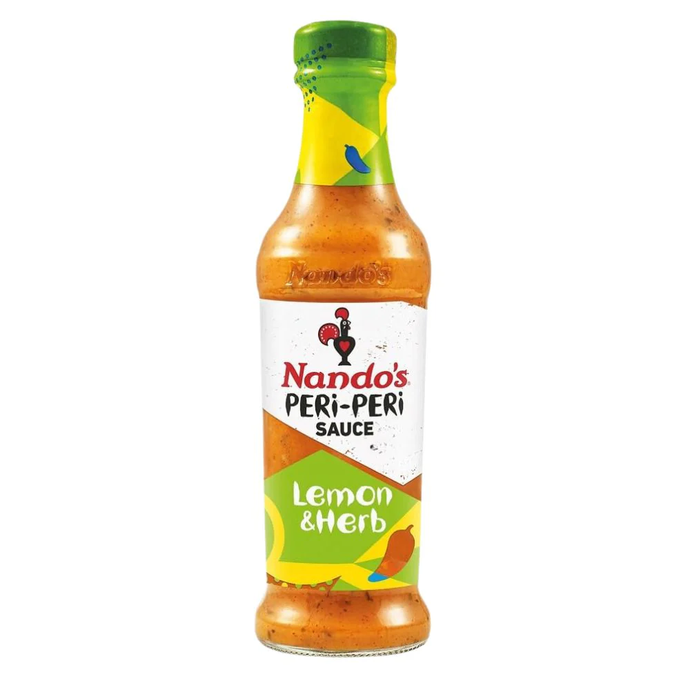 Nando's Peri Peri Lemon Herb Sauce, salsa peri peri con limone e erbe da 250g