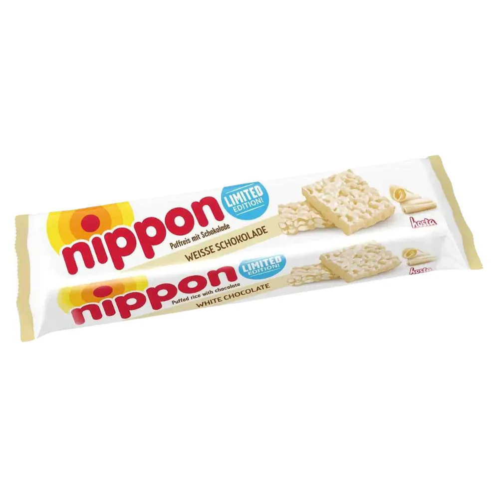 Nippon White Chocolate Limited Edition, riso soffiato e cereali ricoperto di cioccolato bianco da 200g