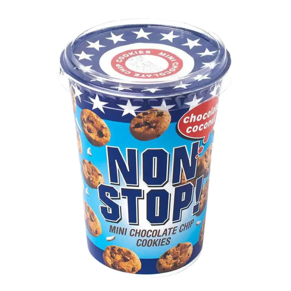 Non Stop! Mini Cookies Choco Coconut, biscotti con pezzi di cioccolato e cocco da 125g