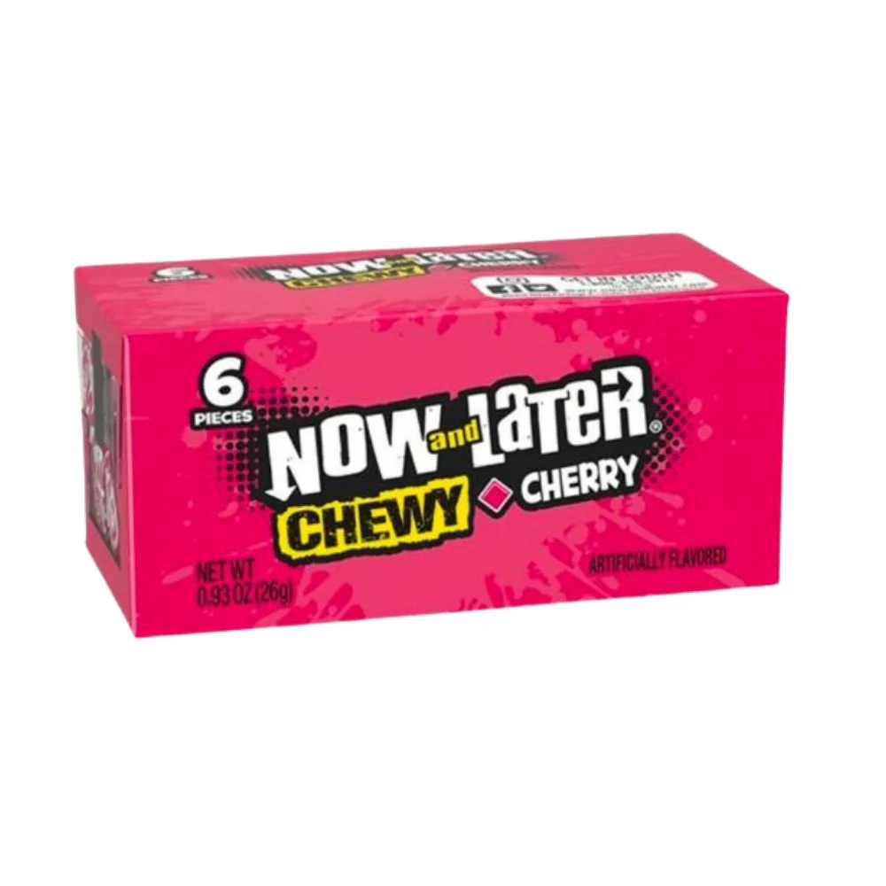 Now & Later Chewy Cherry, gomme al gusto di ciliegia da 26g