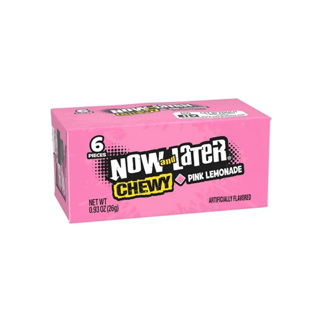 Now & Later Pink Lemonade, caramelle alla limonata rosa d 26g
