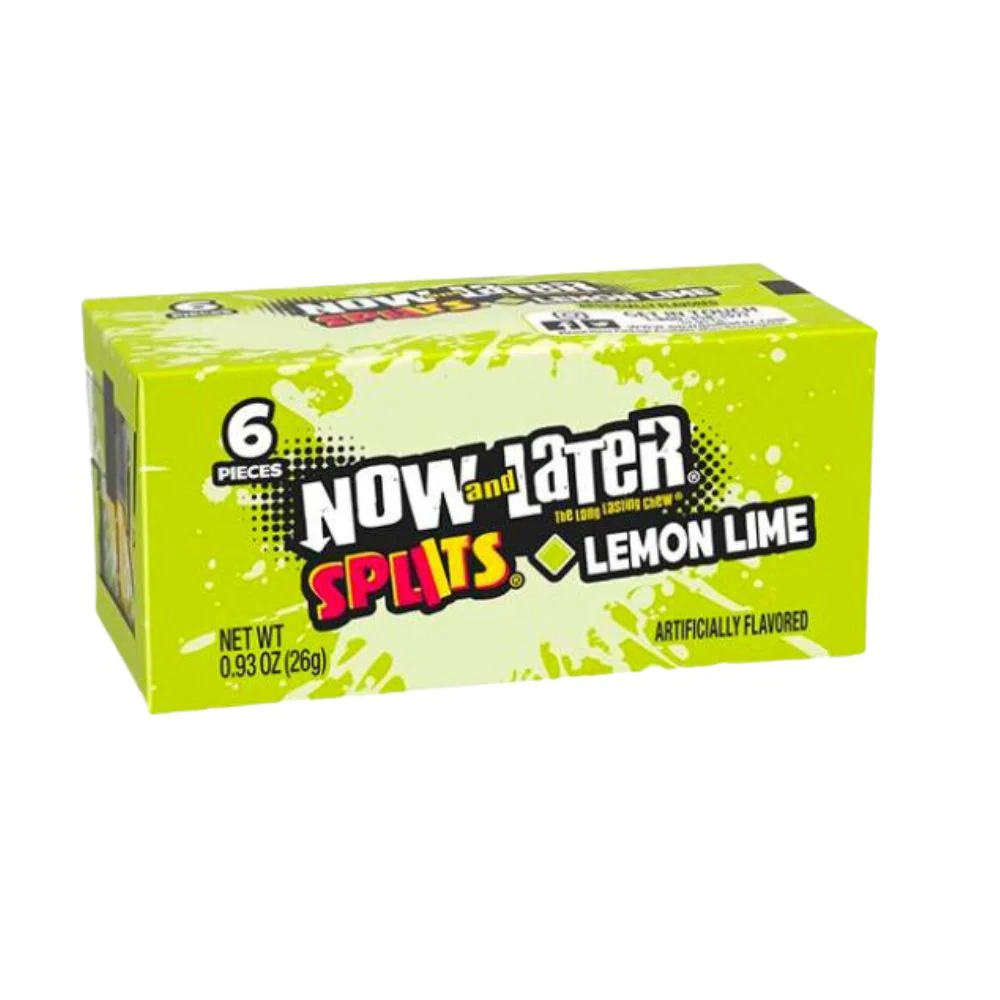 Now & Later Splitz Lemon Lime, caramella al gusto di limone e lime aspro da 26g
