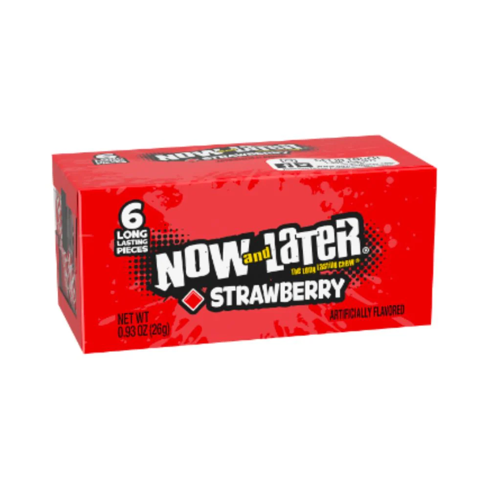 Now&Later Strawberry, caramella alla fragola da 26g