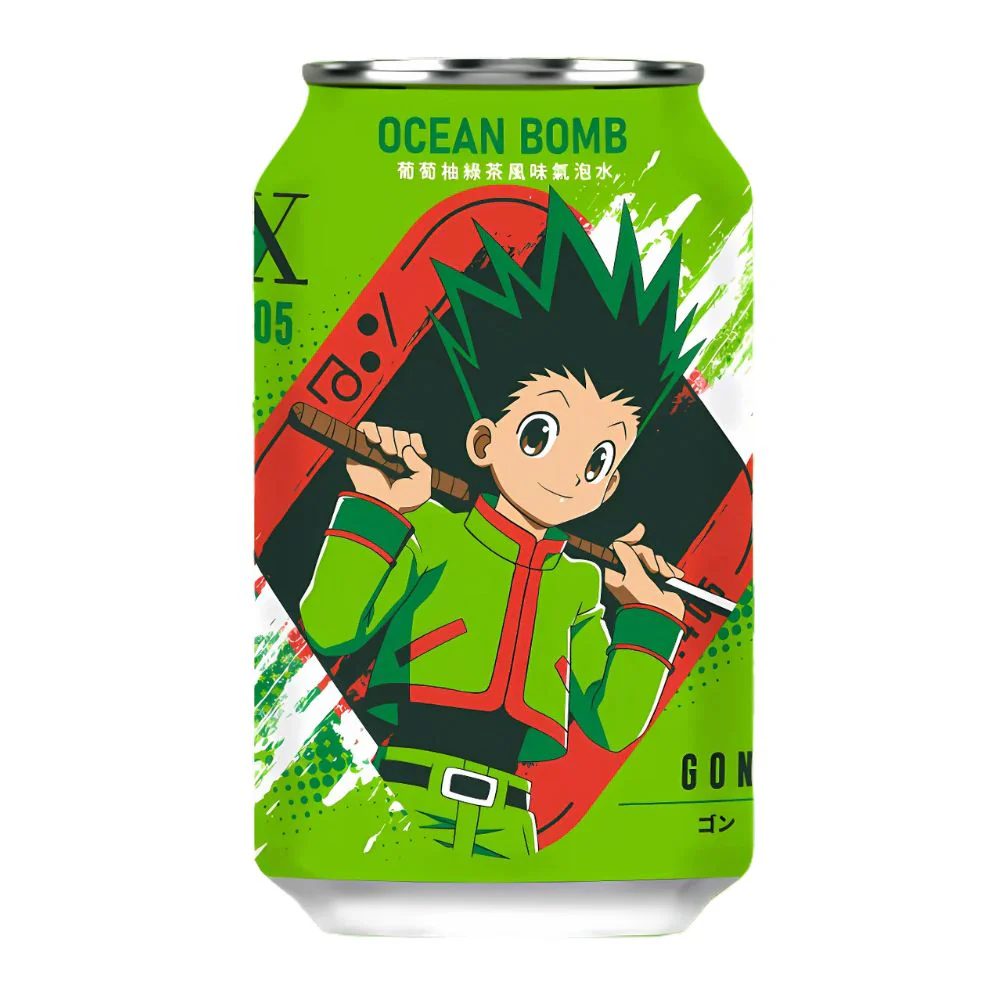 Ocean Bomb Hunter Gon, bevanda gassata aromatizzata al gusto di pompelmo da 330ml