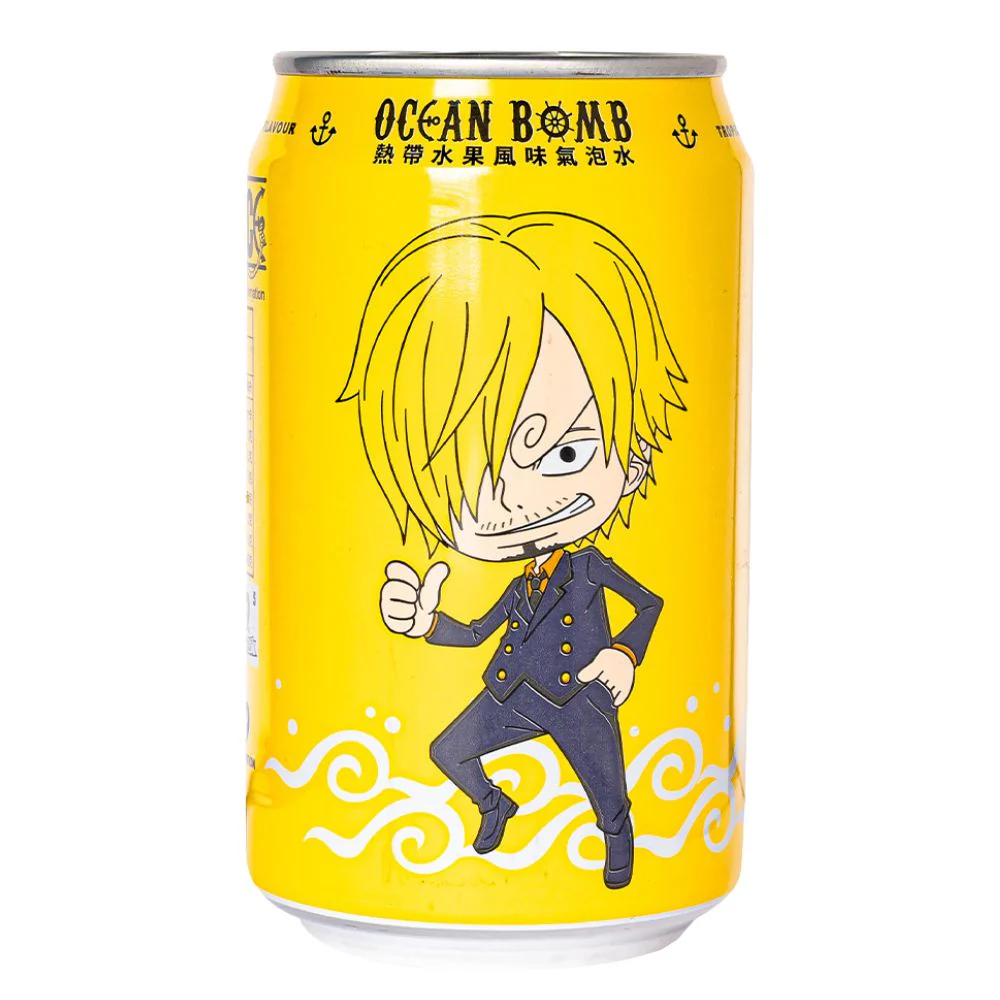 Ocean Bomb Sanji, bevanda frizzante alla frutta tropicale da 330ml