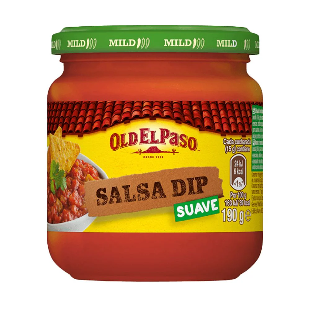 Old El Paso Salsa Dip, salsa di pomodoro, cipolla e peperoni da 190g