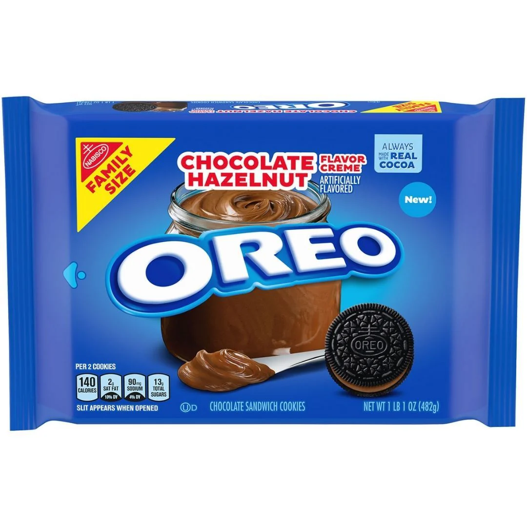 Oreo Chocolate Hazelnut, biscotti con crema alla nocciola da 482g