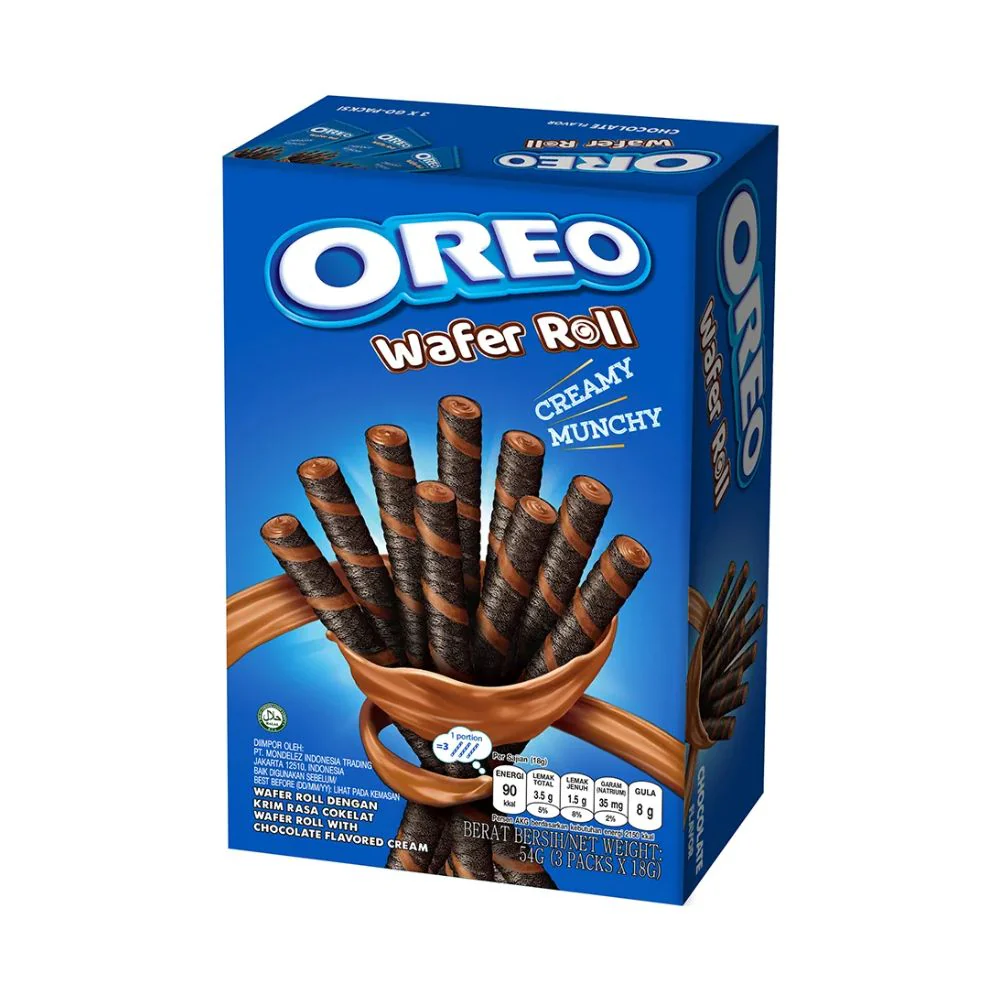 Oreo Chocolate Wafer Rolls, wafer al cioccolato da 54g