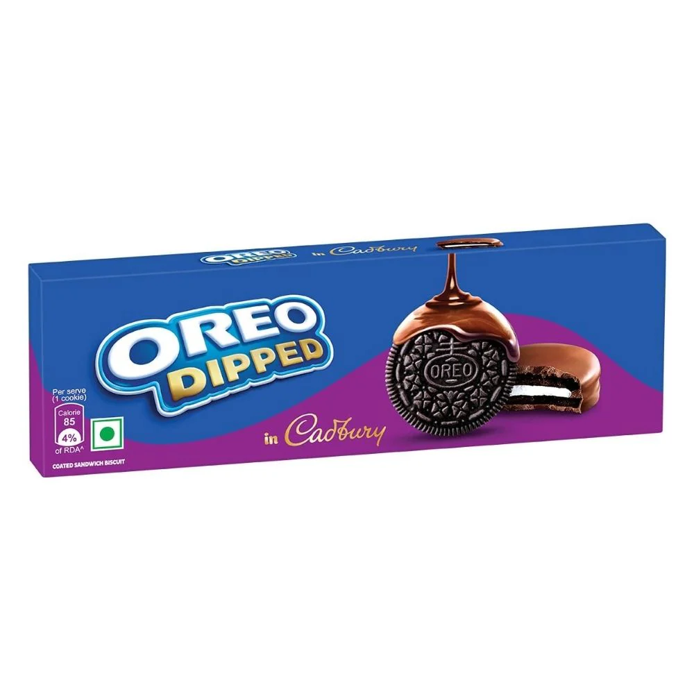 Oreo Dipped in Cadbury, biscotto oreo ricoperto di cioccolato al latte da 50g