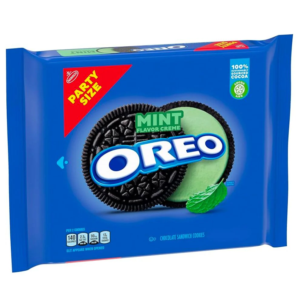 Oreo Mint, biscotti al cacao con crema alla menta da 530g