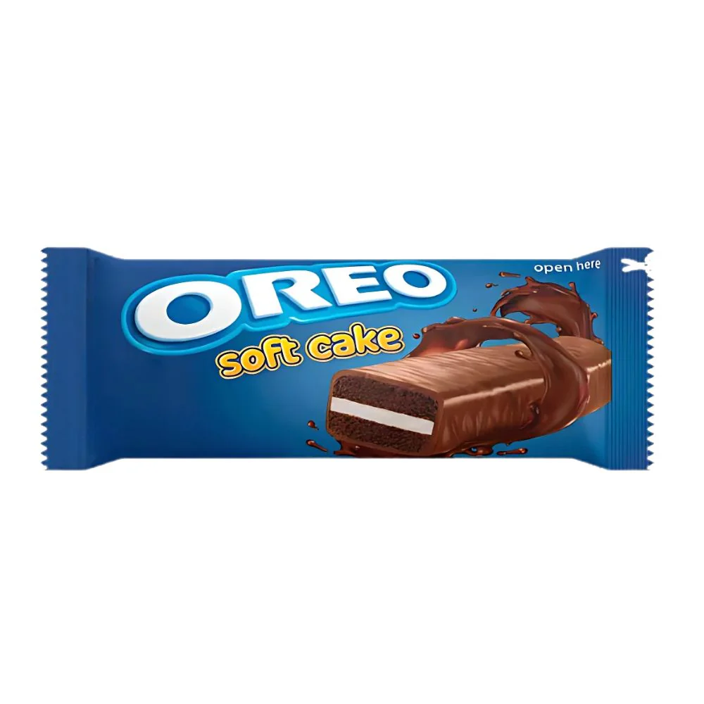 Oreo Soft Cake, merendina di pan di spagna oreo ripieno di crema alla vaniglia da 16g