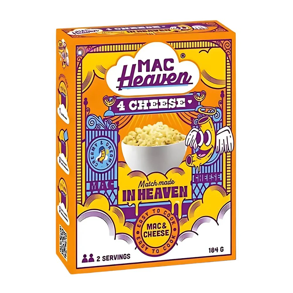 Mac Heaven 4 Cheese, maccheroni con salsa al formaggio da 184g