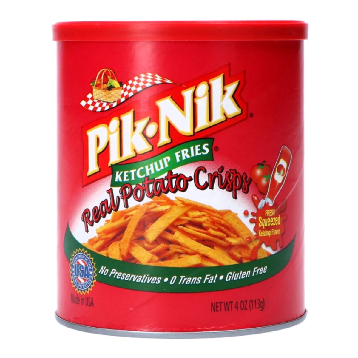 Pik Nik Ketchup Fries Shoestring Potatoes, patatine al ketchup da 106g