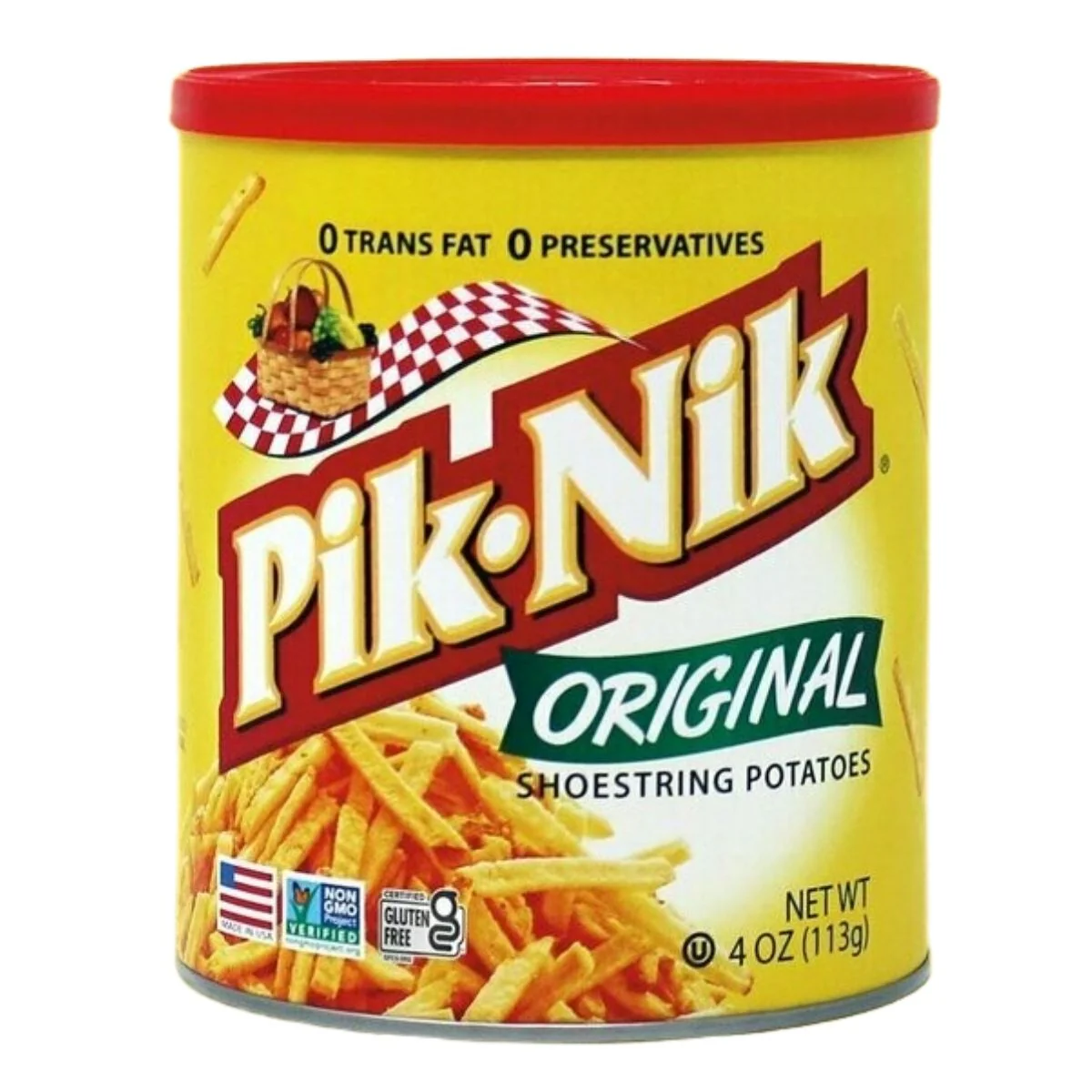 Pik Nik Original Shoestring Potatoes, barattolo di patatine da 113g