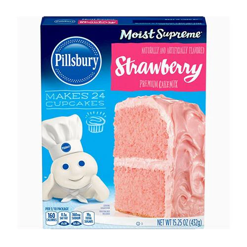 Pillsbury Moist Supreme Strawberry, preparato per torta alla fragola da 432g