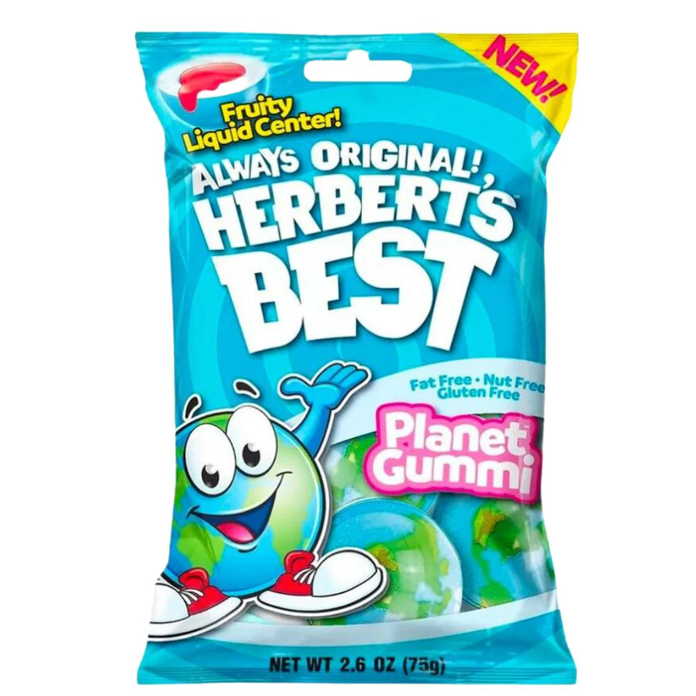 Planet Gummi, caramelle alla fragola ripiene di liquido alla frutta da 75g