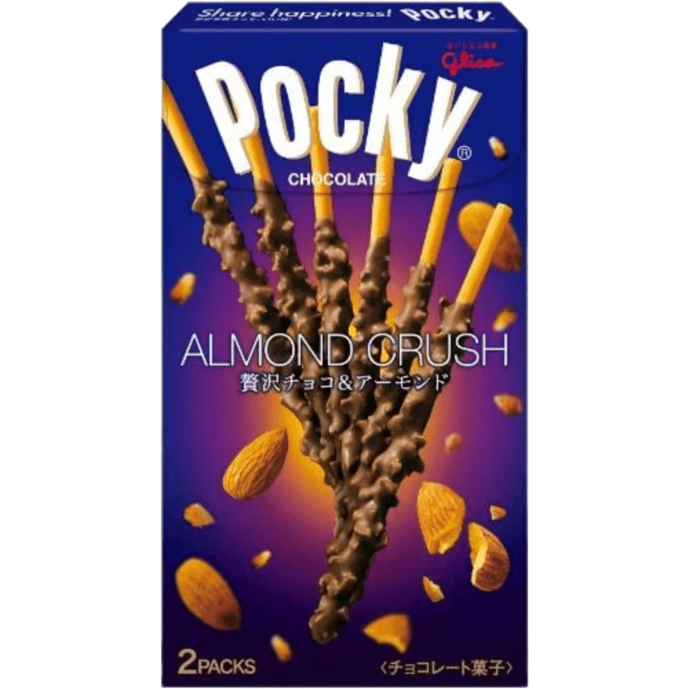 Pocky Almond Crush Chocolate, biscotti ricoperti di cioccolato e mandorle da 46g