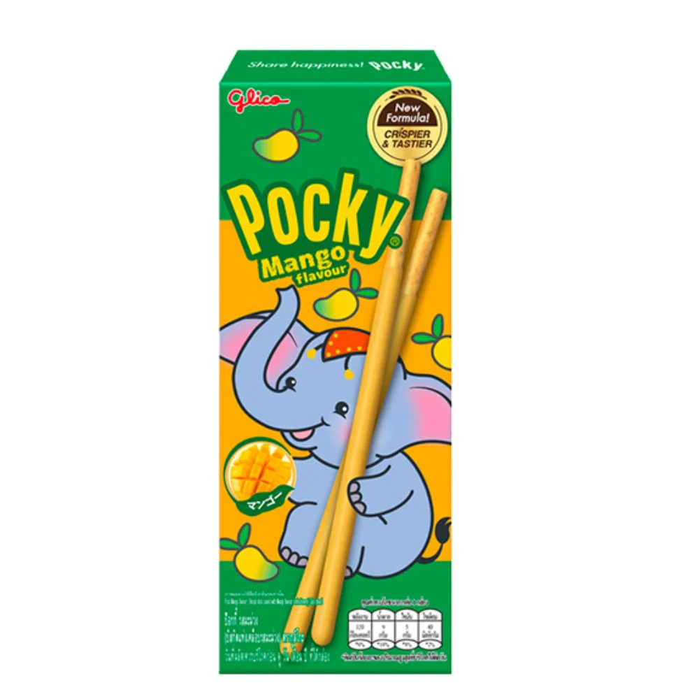 Pocky Mango Flavour, biscotti ricoperti di crema al mango da 25g