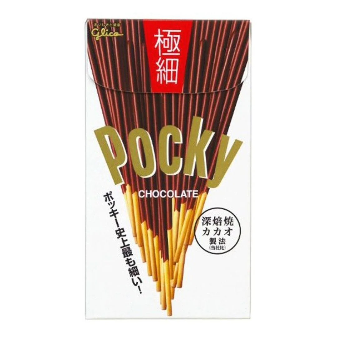 Pocky Thin Chocolate, biscotti ricoperti di cioccolato da 54g