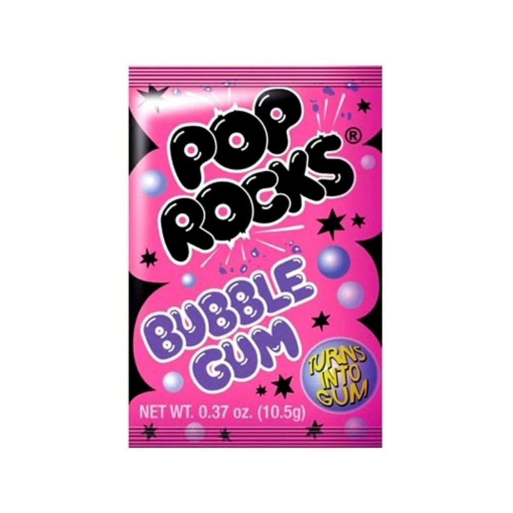 Pop Rocks Bubble Gum, caramella al gusto chewing gum da 10.5g