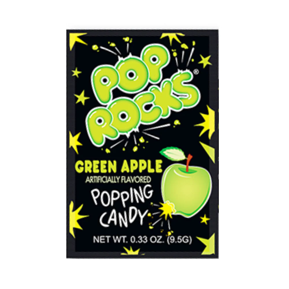 Pop Rocks Green Apple, caramella scoppiettante al gusto di mela verde da 9.5g