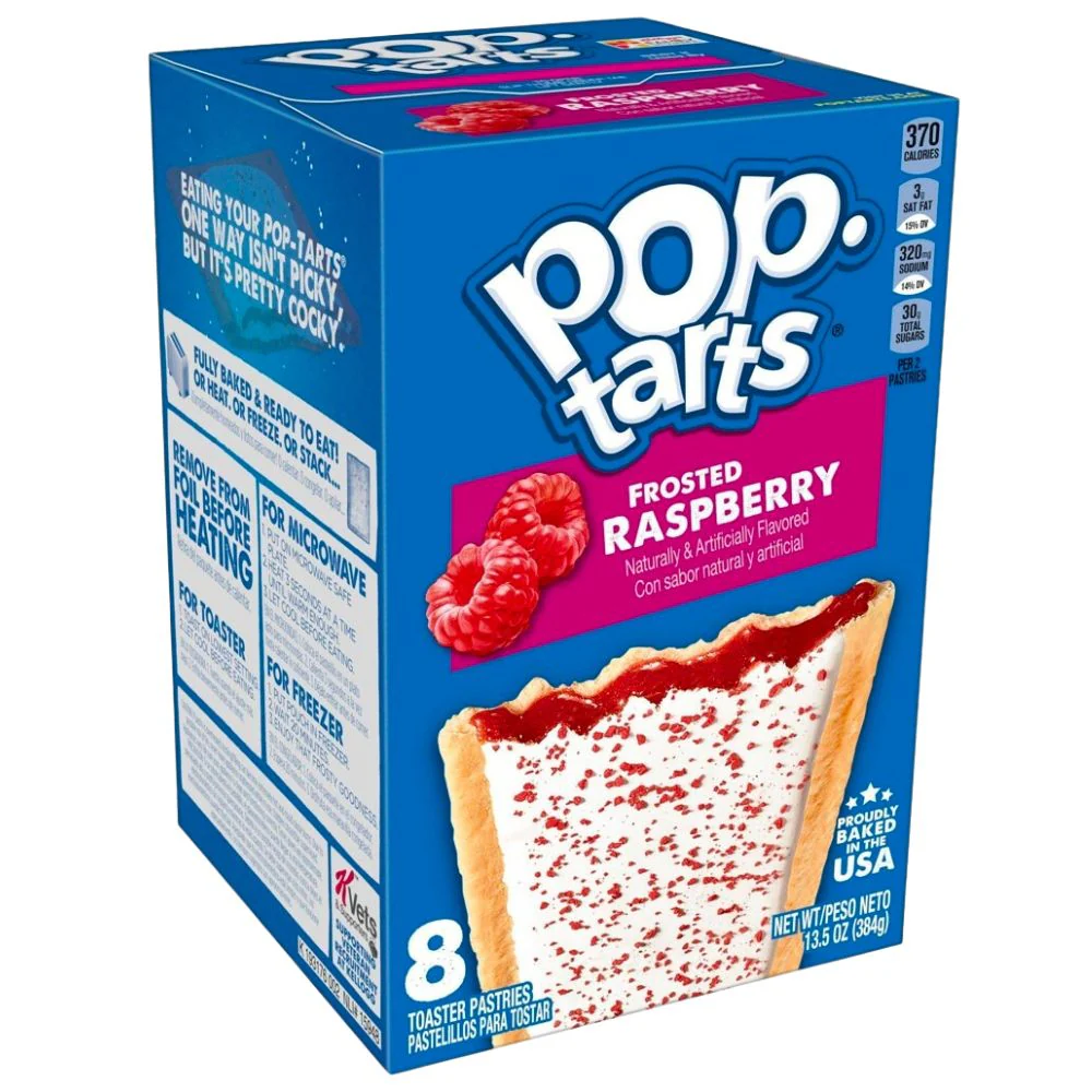 Pop Tarts Frosted Raspberry, biscotti ripieni di crema ai lamponi da 384g