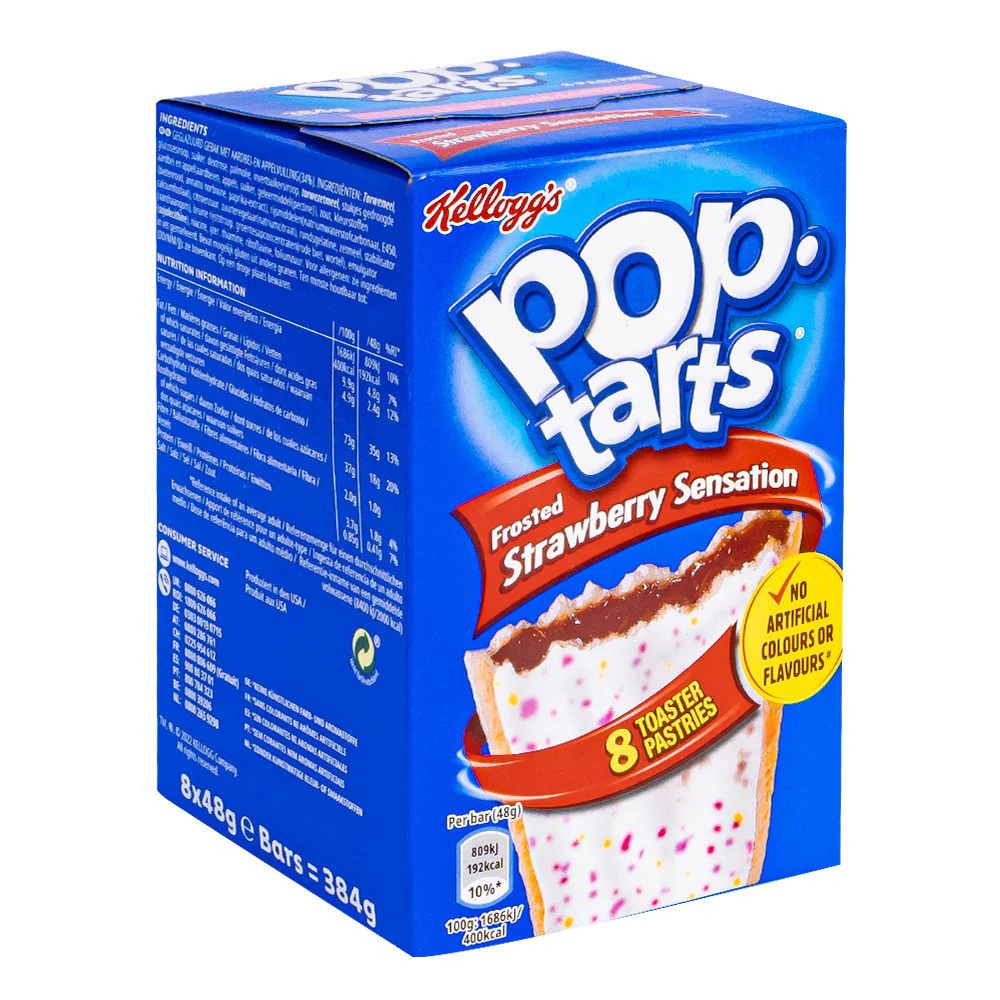 Pop Tarts Frosted Strawberry Sensation, biscotti ripieni al gusto di fragola da 384g