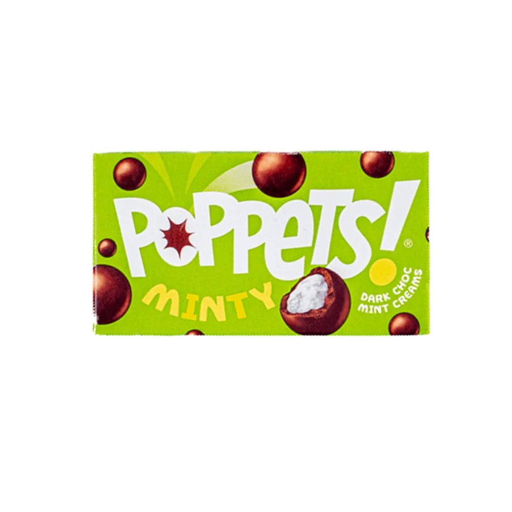 Poppets! Minty, cioccolatini ripieni di crema alla menta da 40g