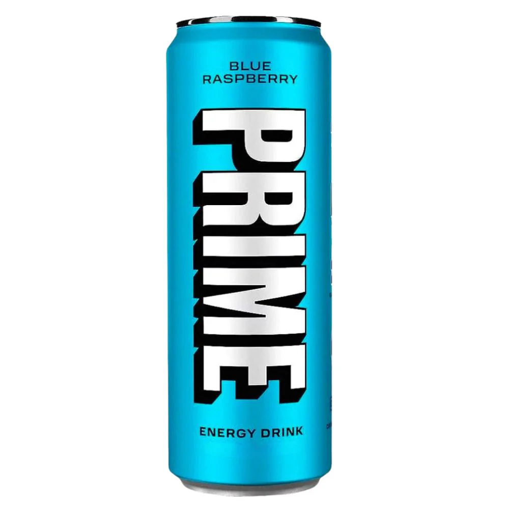 Prime Blue Raspberry, energy drink di Logan Paul al gusto di lampone da 355ml