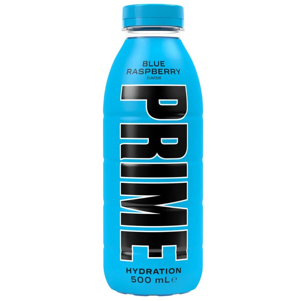 Prime Hydration Blue Raspberry, bevanda aromatizzata al gusto di lampone da 500ml