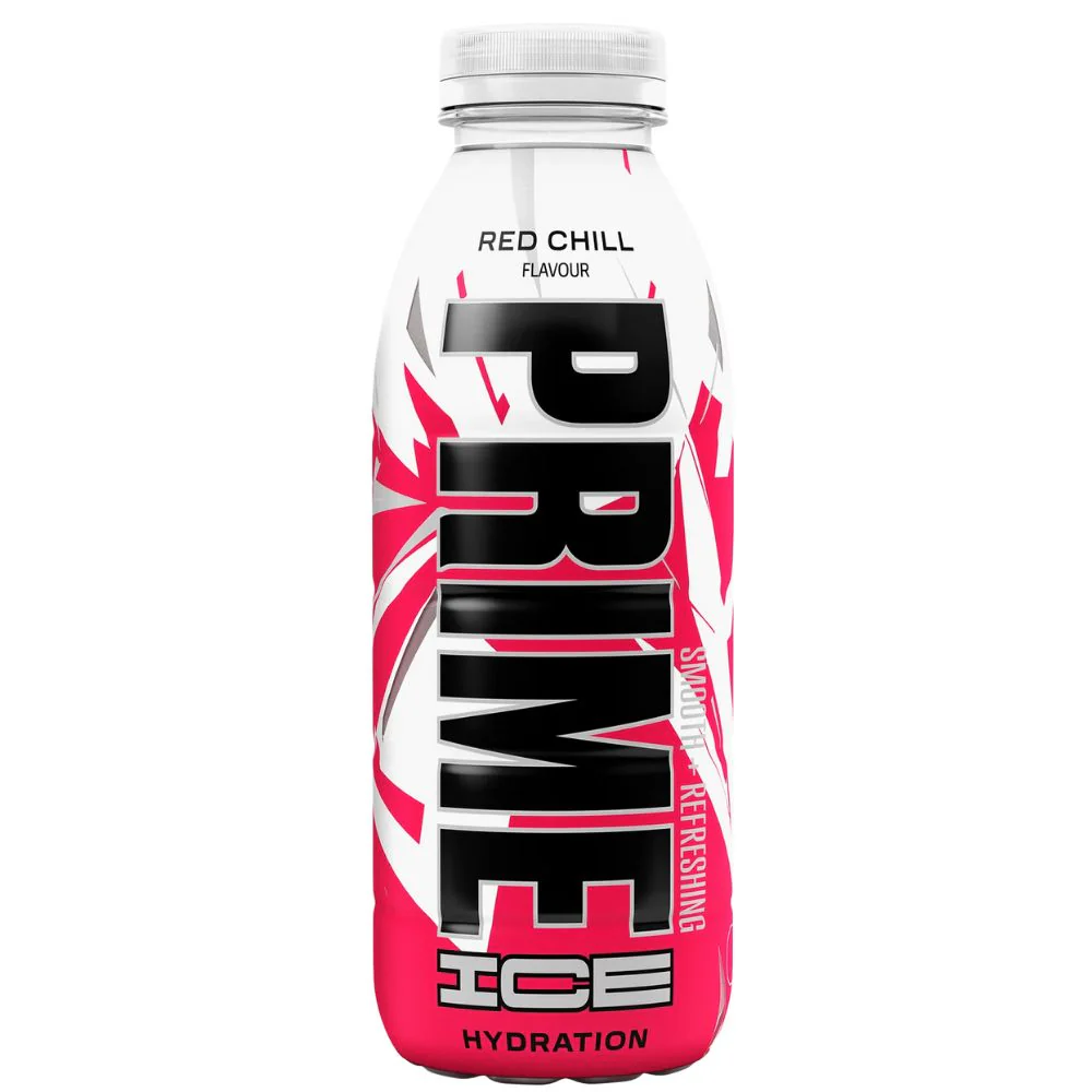 Prime Hydration Ice Red Chill, bevanda aromatizzata al gusto di ciliegia, arancia e ananas da 500ml