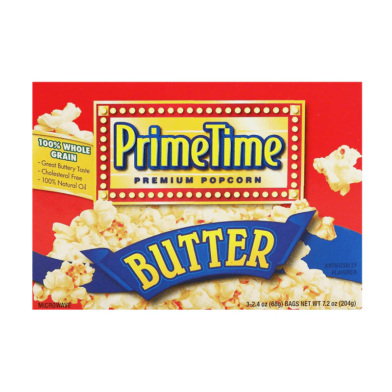 Prime Time PopCorn Butter, popcorn al mais da 204g