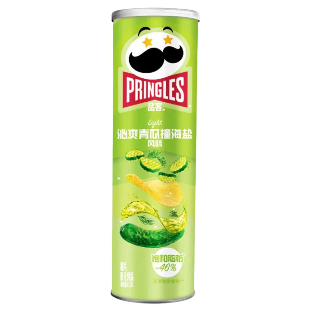 Pringles Cucumber & Sea Salt, patatine al gusto di cetriolo da 110g
