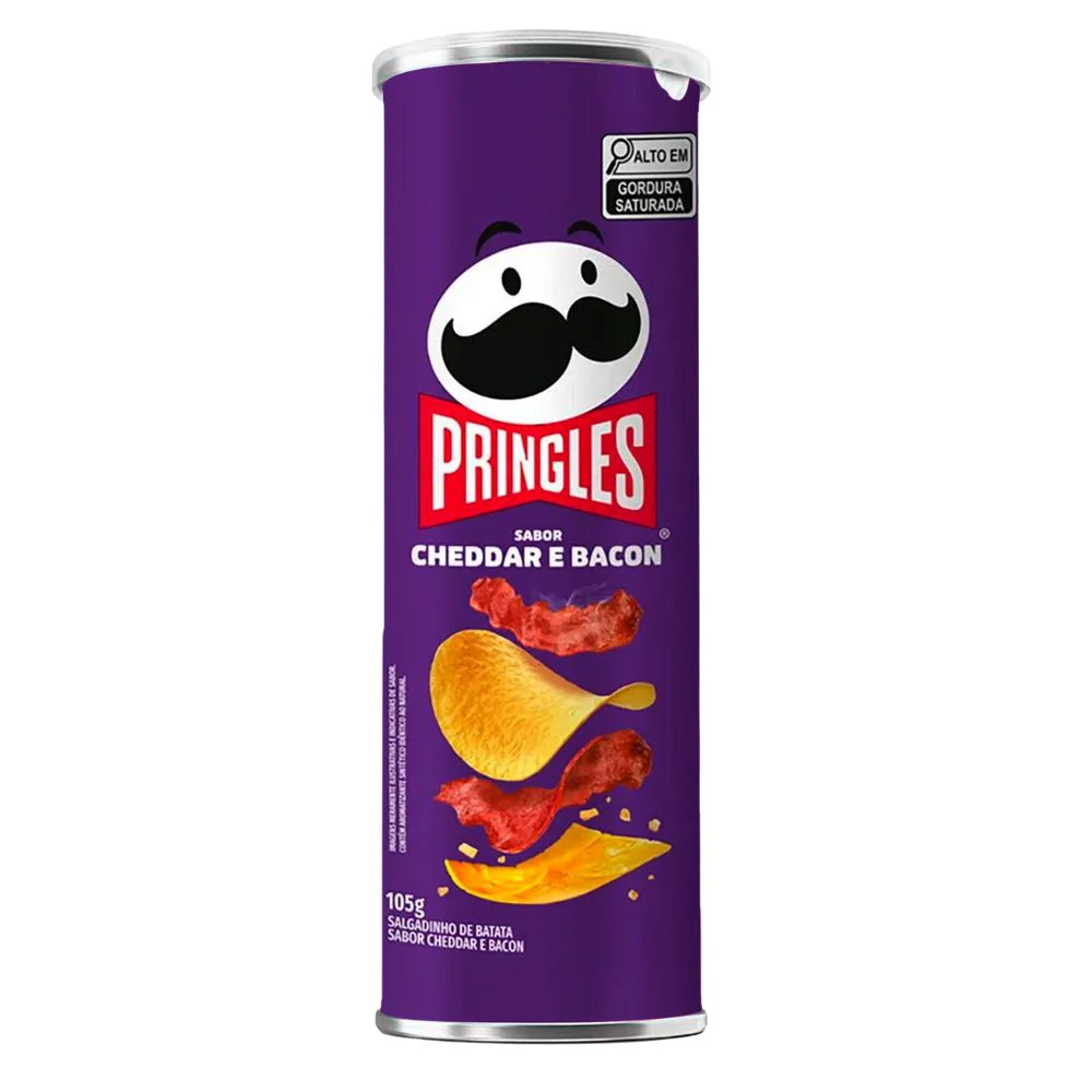 Pringles Cheddar e Bacon, patatine al gusto di cheddar e bacon da 105g
