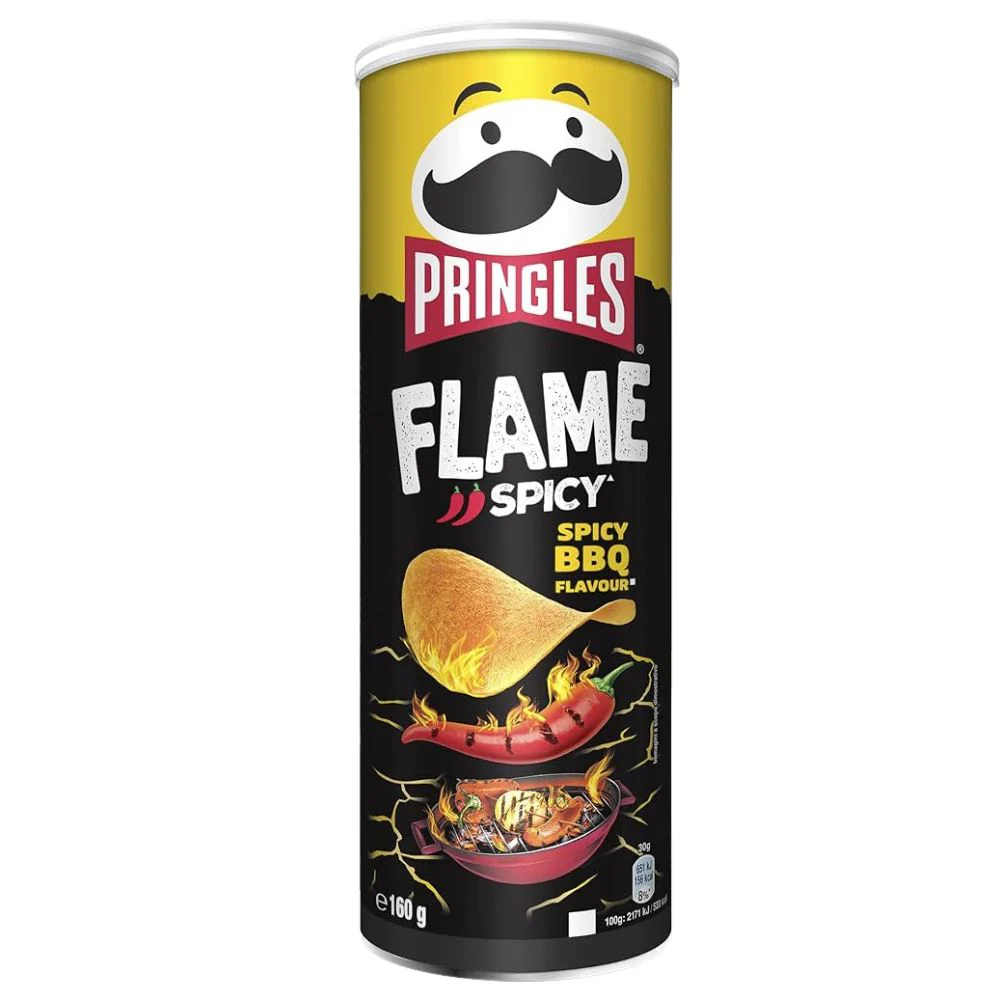 Pringles Flame Spicy BBQ, patatine piccanti al bbq da 160g